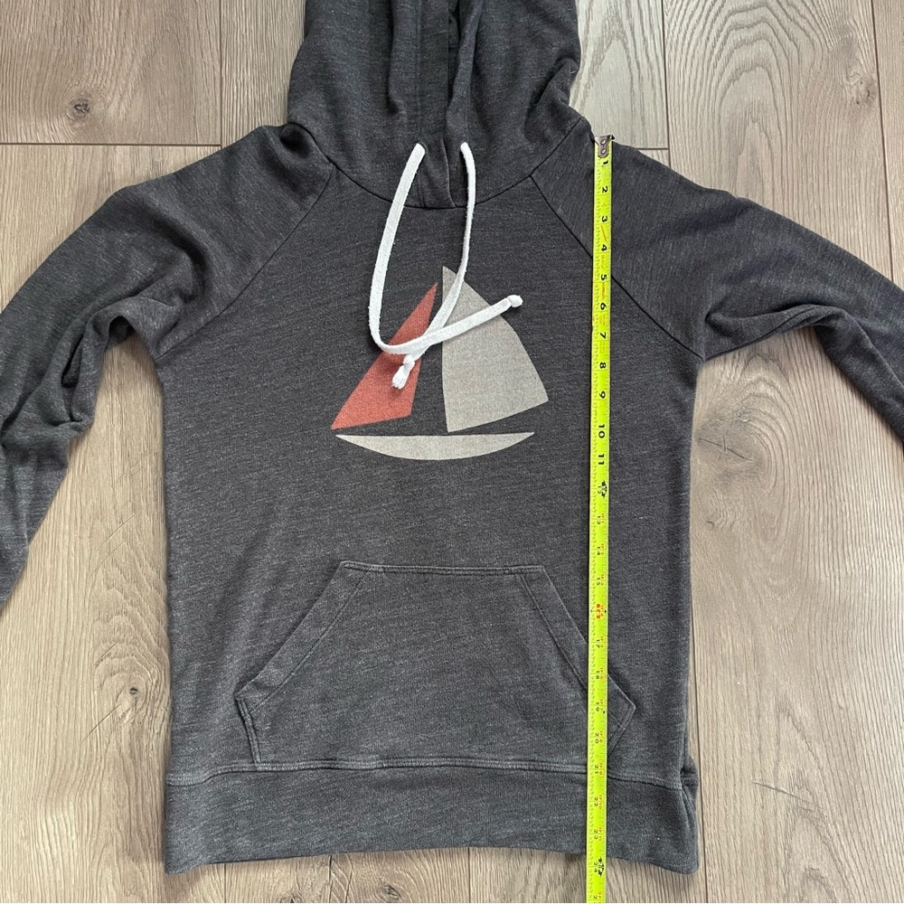 Sundry Women’s Medium Sailboat Gray Pullover Hoodie - Picture 6 of 8